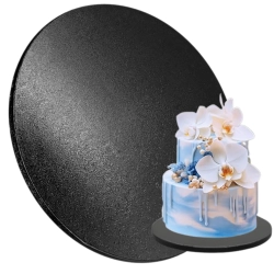 Podkład pod tort 30 cm gruby czarny podkładka pod tort trwały sztywny